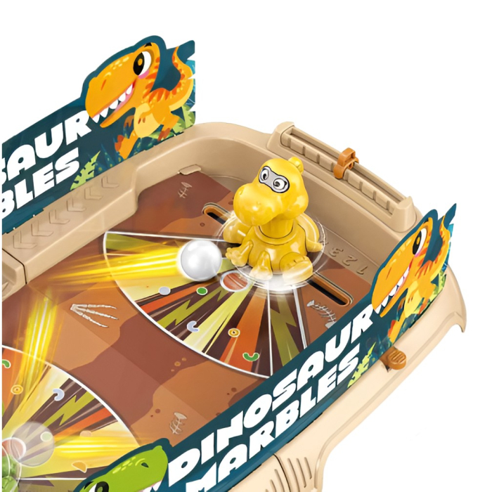 Joc de Masa Interactiv Dino Marbles pentru Copii, , 4 Mingi, Tabela Scor, 40.7x27x14 cm, Maro [3]