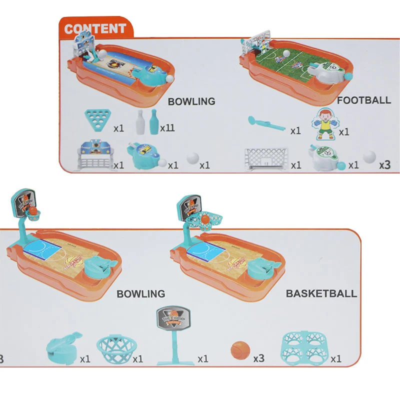 Joc de Masa Interactiv pentru Copii 4 in 1, Fotbal, Bowling si 2x Basket, 2-4 Jucatori, 4+ Ani, ORIGINAL DEALS [6]