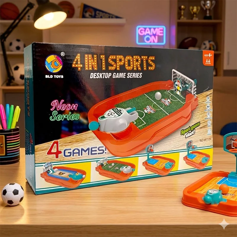 Joc de Masa Interactiv pentru Copii 4 in 1, Fotbal, Bowling si 2x Basket, 2-4 Jucatori, 4+ Ani, ORIGINAL DEALS [8]