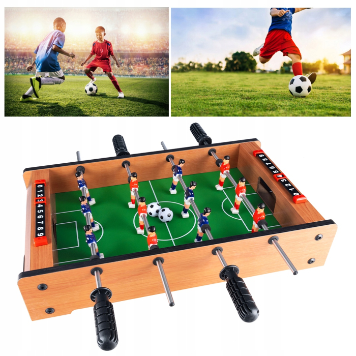 Joc fotbal de masa din lemn, cu contor goluri, 51x31x11 cm [5]