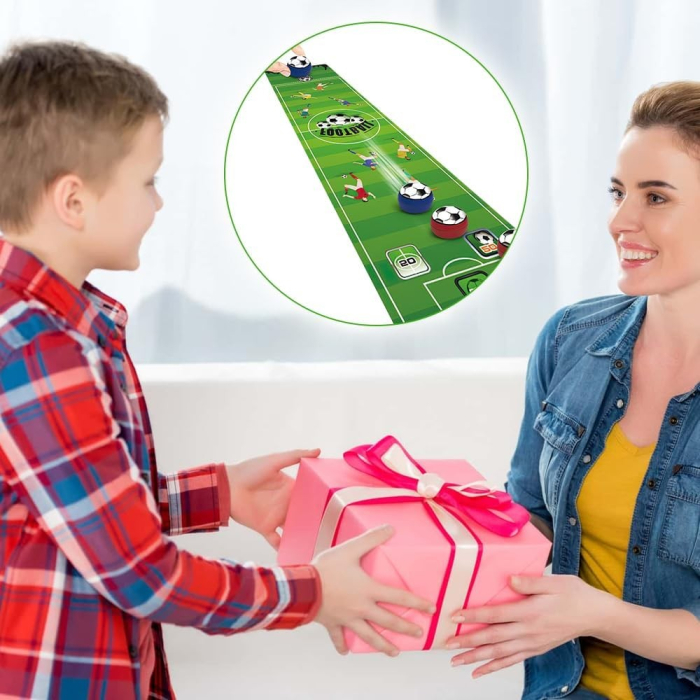 Joc Interactiv, , Covor de Fotbal 90 x 20 cm, 1-4 Jucatori, +5 Ani, 6 Mingi Incluse, Verde [4]