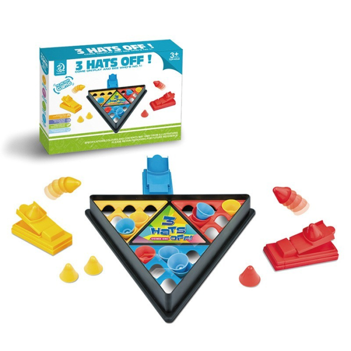 Joc Interactiv pentru Copii, , 3 Hats Off, Tabla de Joc, Figurine Palarii, +3 Ani, Multicolor [5]