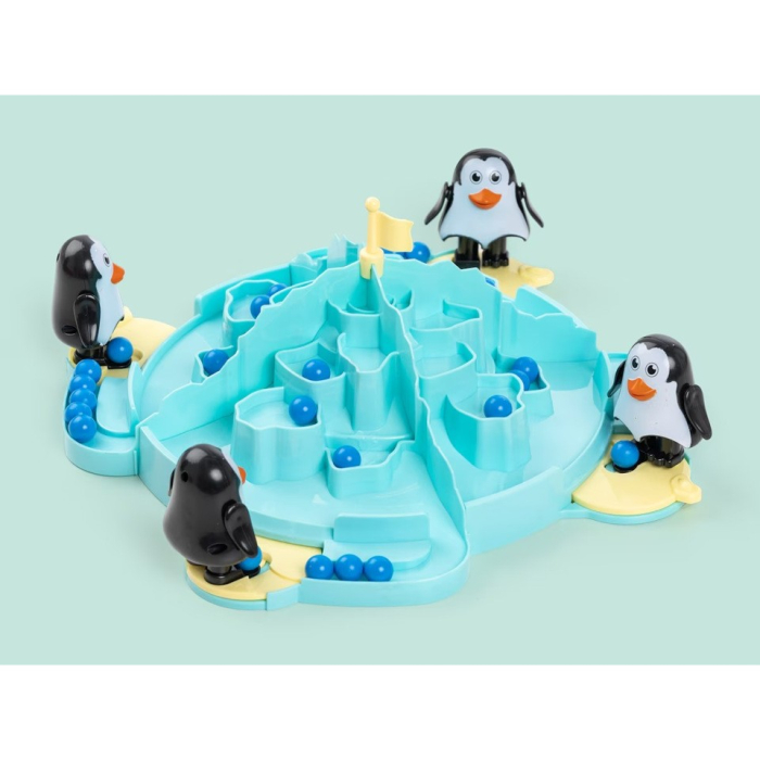 Joc Interactiv pentru Copii, , Batalia Pinguinilor, 3 ani+, Tabla de Joc, Figurine Pinguini, Mingi, Multicolor [6]
