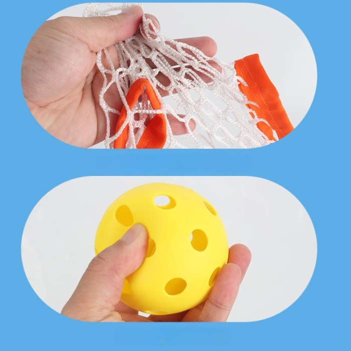 Joc Spikeball, , pentru Copii, Joc in 2, pentru Plaja, Parcuri, Interior, 2 Plase, 2 Mingi Normale, 2 Mingi Luminoase, Senzorial, Prinderea Mingii, 50x30 cm, Multicolor [3]