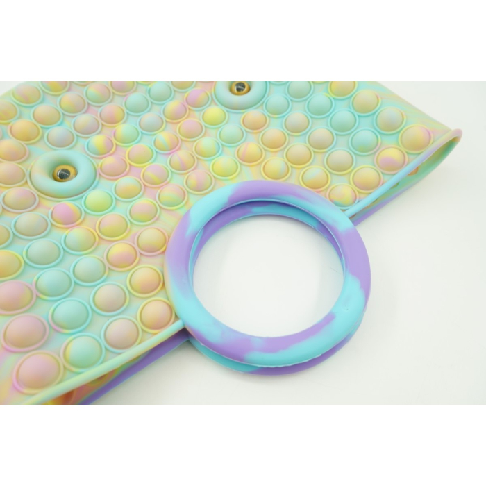 Jucarie Antistres din silicon , Pop It Now And Flip It, Geanta mare, 28 cm, Multicolor, V4 [3]
