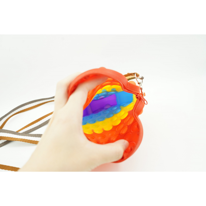 Jucarie antistres din silicon, , Pop It Now and Flip It, Geanta mica, Among Us, Multicolor [5]