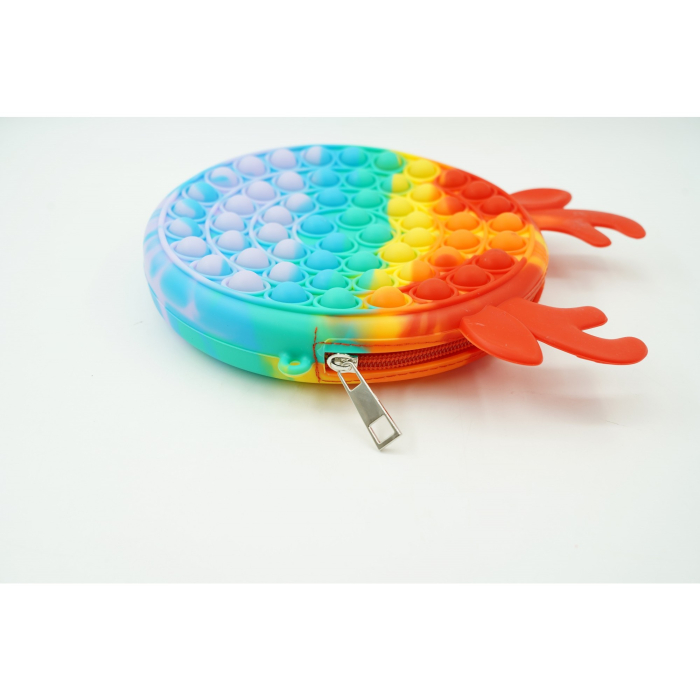 Jucarie antistres din silicon, Pop it Now and Flip It, , Geanta, Model 2, Multicolor [3]