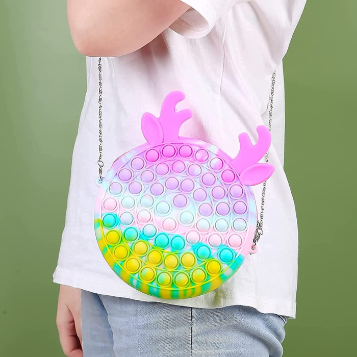 Jucarie antistres din silicon , Pop it Now and Flip It ,Geanta ,Multicolor [5]