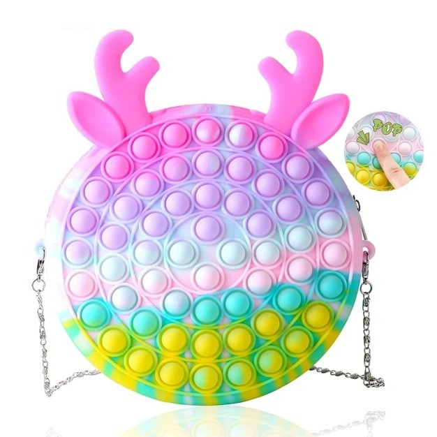 Jucarie antistres din silicon , Pop it Now and Flip It ,Geanta ,Multicolor [11]