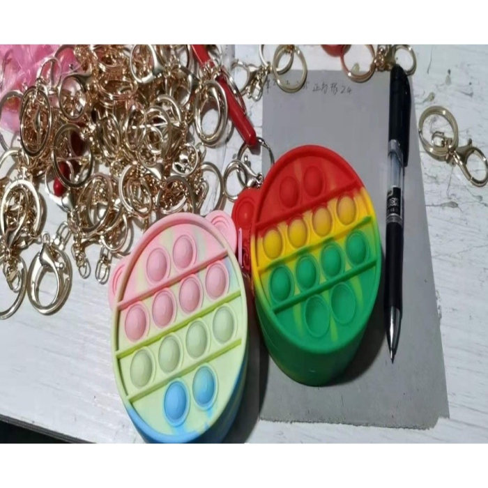 Jucarie Antistres din silicon , Pop It Now And Flip It, Portofel, 6 cm, Multicolor [2]