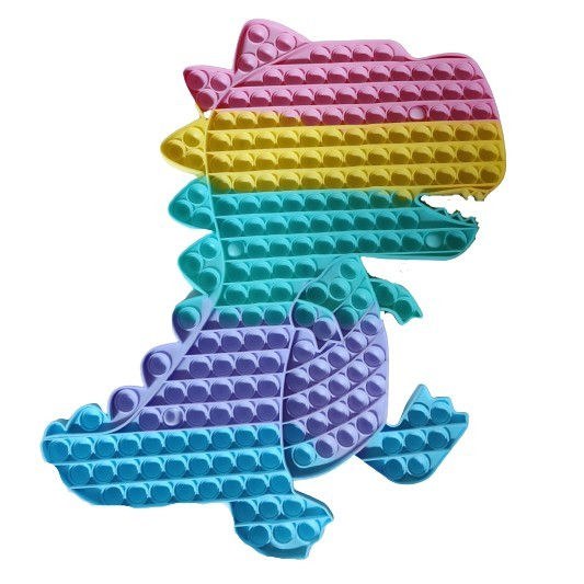 Jucarie antistres din silicon, , Pop It Now, Dinozaur, Multicolor, 45x32 cm, Model 3 [2]