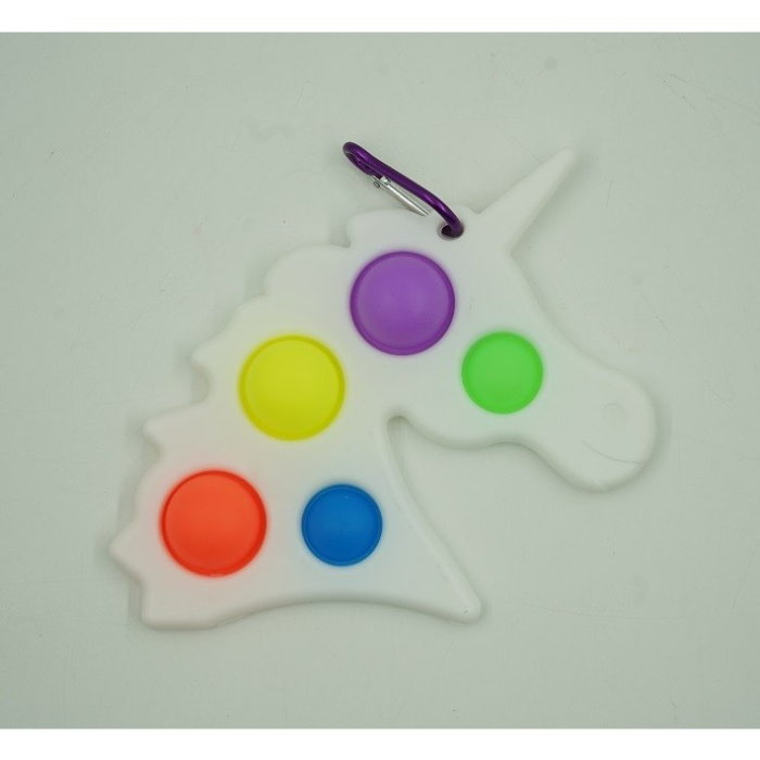 Jucarie Antistres - Fidget Toy, Simple Dimple, Unicorn, Alb [2]