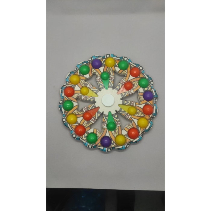 Jucarie Antistres, , Model Simple Dimple, Fidget Toy Spinner, cu 24 Buline, Multicolor [8]