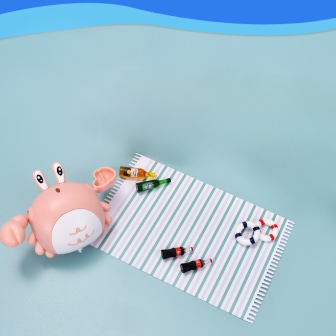 Jucarie de baie pentru copii, , crab, 10 cm, Roz cu fir [2]