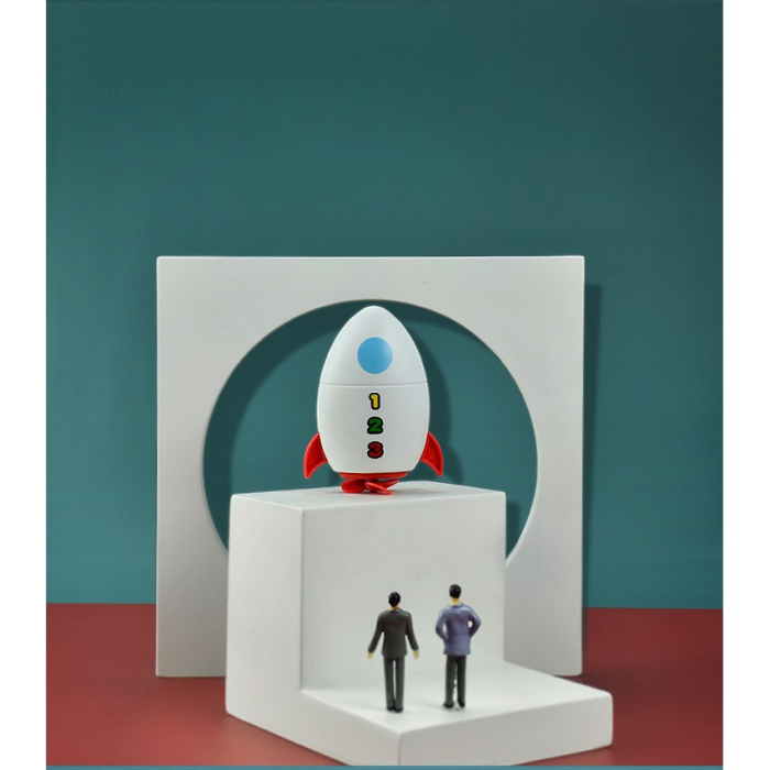 Jucarie de baie pentru copii, , Racheta de apa, 11 cm, Alb [6]