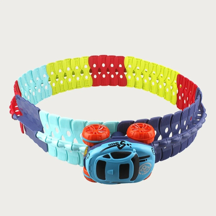 Jucarie de Constructie RollerCoaster, , 184 de Piese, 44.5x36x7 cm, cu Masini, Multicolor [5]