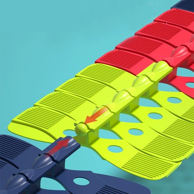 Jucarie de Constructie RollerCoaster, , 184 de Piese, 44.5x36x7 cm, cu Masini, Multicolor [6]