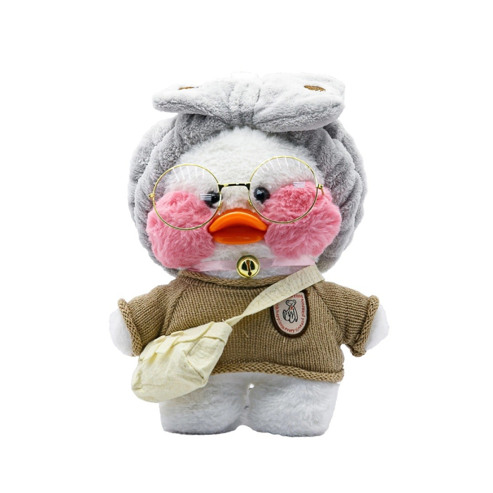 Jucarie de plus Ratusca Lalafanfan , Haine si Accesorii Random, Alb [4]