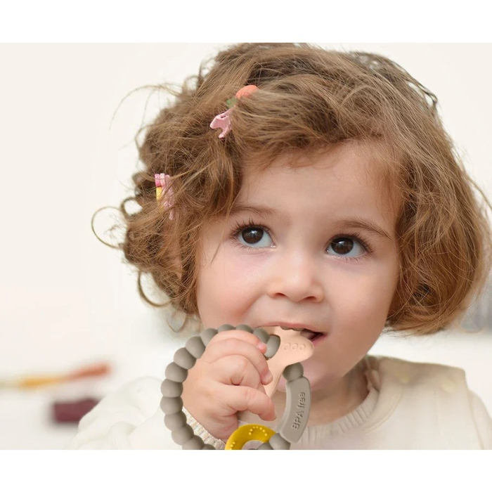 Jucarie Dentitie Bebelusi, , Tip Bratara, Model Calut si Stea de Mare, + 3 luni, din Silicon, fara BPA, 8.1 x 8.1 x 1.2 cm, Verde [4]