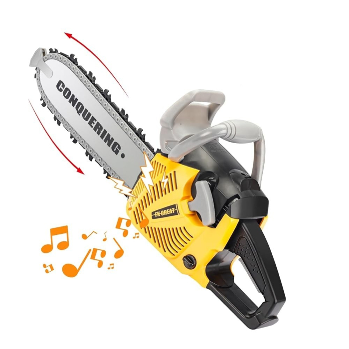 Jucarie Fierastrau Electric pentru Copii, , cu Sunete și Lumini, Joc de Rol Interactiv, +3 Ani, 43 x 10 x 18.5 cm, Portocaliu [3]