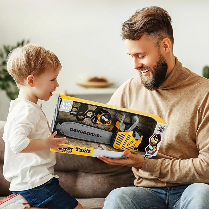 Jucarie Fierastrau Electric pentru Copii, , cu Sunete și Lumini, Joc de Rol Interactiv, +3 Ani, 43 x 10 x 18.5 cm, Portocaliu [2]