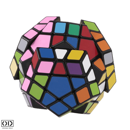 Jucarie Inteligenta Antistres, Dodecaedru Magic Rubik, 12 Fete multicolore, Pro Premium PVC, Original Deals [5]