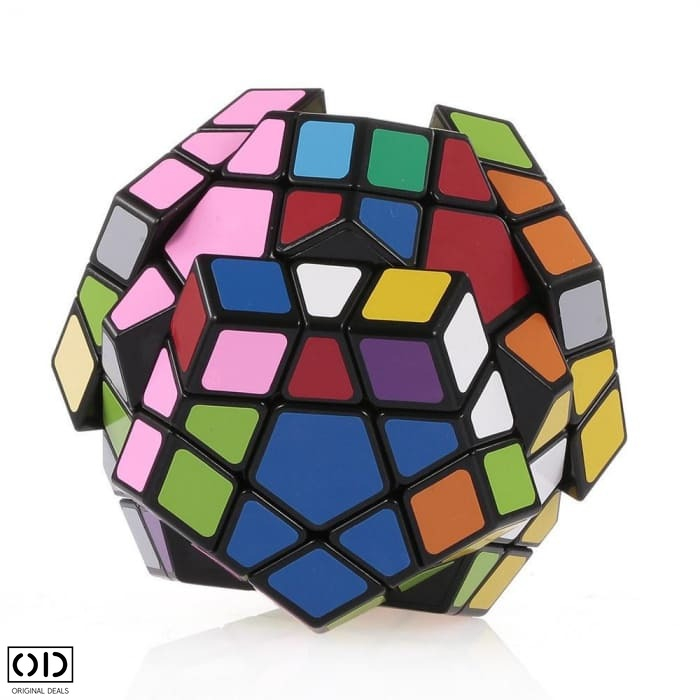 Jucarie Inteligenta Antistres, Dodecaedru Magic Rubik, 12 Fete multicolore, Pro Premium PVC, Original Deals [8]