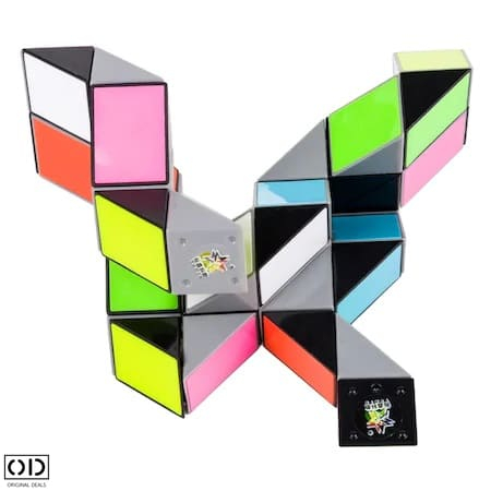 Jucarie Inteligenta Piramida Rubik cu Diferite Posibilitati de Aranjare si Modelare, Jucarie Antistres Premium, 36 Piese Multicolor [2]