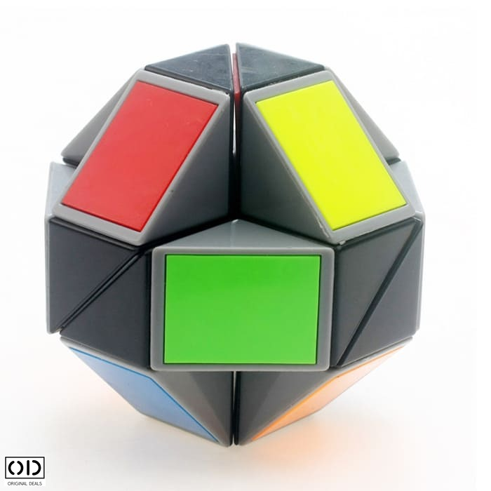 Jucarie Inteligenta Rigla Rubik cu Diferite Posibilitati de Aranjare si Modelare, Jucarie Antistres Premium, 24 Piese Multicolor [5]