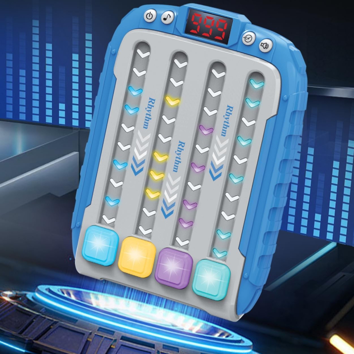 Jucarie Interactiva, , Joc Rhythm, +3 Ani, din ABS, 6 Niveluri, 15 x 3 x 11 cm, Functie Muzicala, Albastru [4]