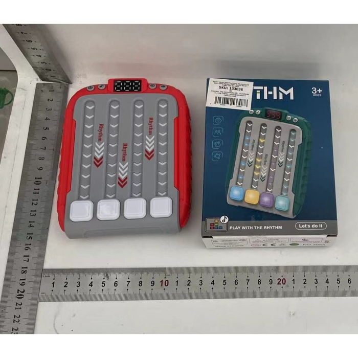 Jucarie Interactiva, , Joc Rhythm, +3 Ani, din ABS, 6 Niveluri, 15 x 3 x 11 cm, Functie Muzicala, Rosu [3]