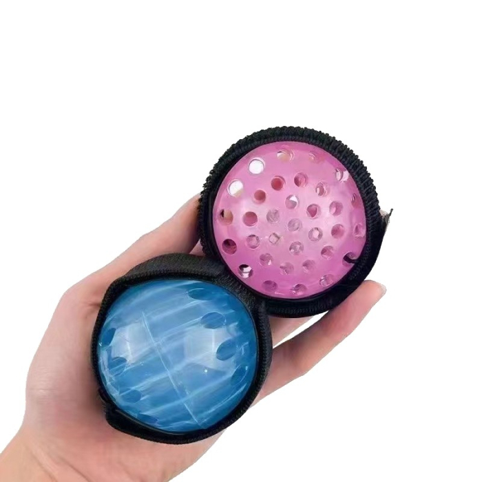 Jucarie Interactiva, , Minge Saltareata Crystal Ball, cu Banda Elastica, 6 cm, +7 Ani, din Plastic, Roz [2]