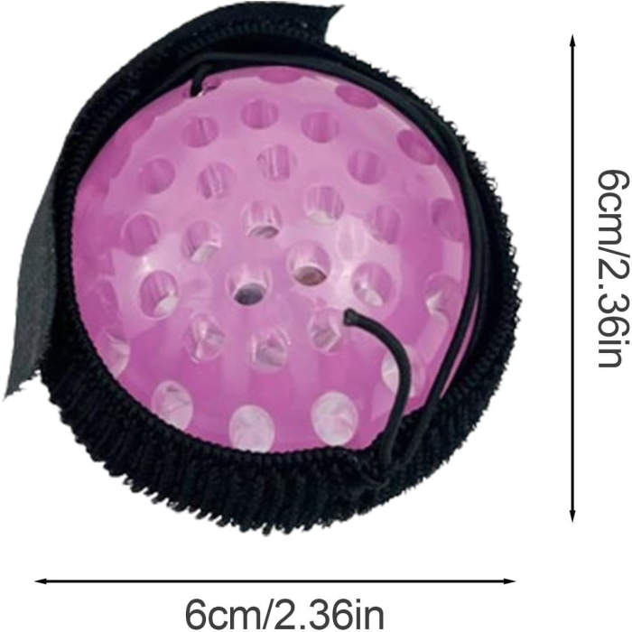 Jucarie Interactiva, , Minge Saltareata Crystal Ball, cu Banda Elastica, 6 cm, +7 Ani, din Plastic, Roz [8]