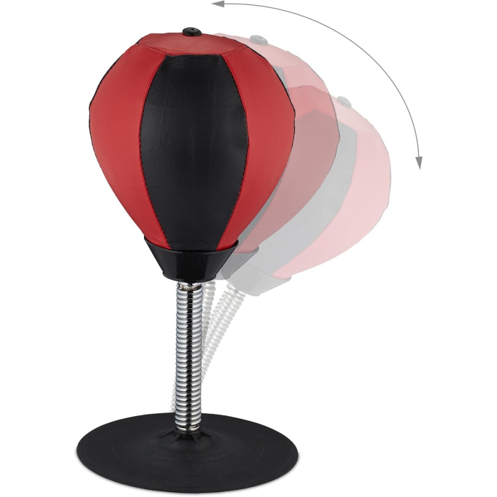 Jucarie Interactiva, , Model Sfera de Box cu Suport de Masa, Inaltime Reglabila, +3 Ani, 10.5 x 20 x 23.5 cm, Rosu/ Negru [4]