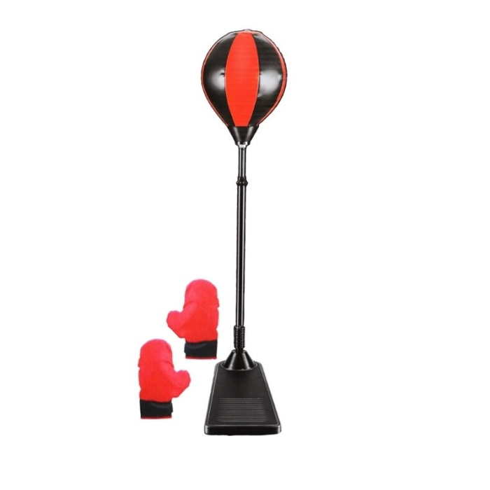 Jucarie Interactiva, , Model Sfera de Box de Picior, Manusi Incluse, Inaltime Reglabila, +3 Ani, 120 x 25 x 52.5 cm, Rosu/ Negru [4]