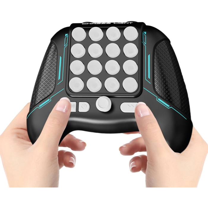 Jucarie Interactiva Pop It, , Tip Consola, Anti-Stres, 5 Moduri de Joc, din ABS si Silicon, +3 Ani, Sunete si Lumini Model Controller, Negru [7]