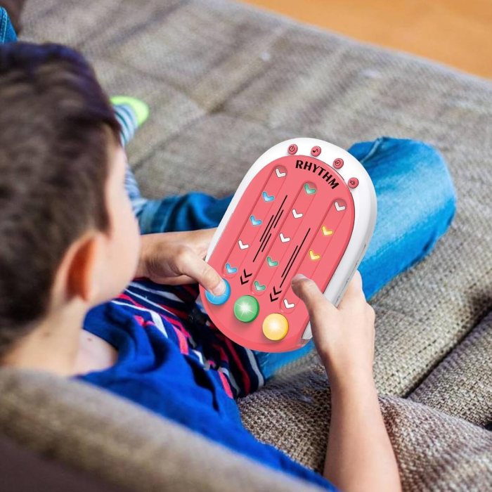 Jucarie Interactiva, , Tip Jocuri Ritmice, +3 Ani, din ABS, 8 Niveluri de Joc, 9.5 x 2.5 x 13.6 cm, Rosu [5]