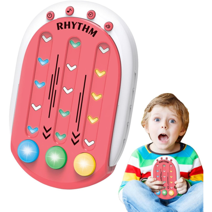 Jucarie Interactiva, , Tip Jocuri Ritmice, +3 Ani, din ABS, 8 Niveluri de Joc, 9.5 x 2.5 x 13.6 cm, Rosu [6]
