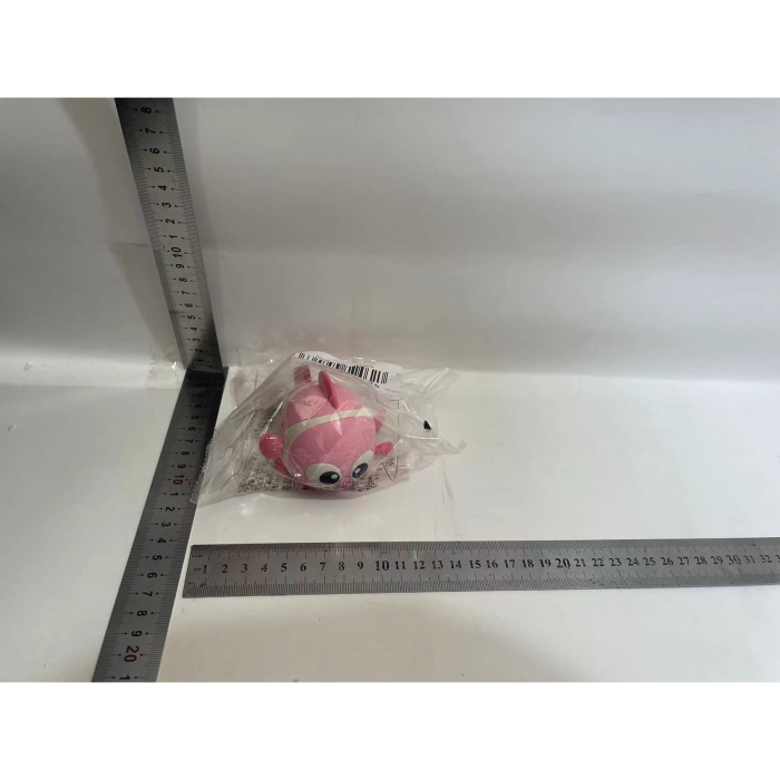 Jucarie mecanica pentru copii , pestisor haios, cu cheita, distractiv, se taraste, se misca, 11 x 9 x 7.5 cm cm, roz [7]