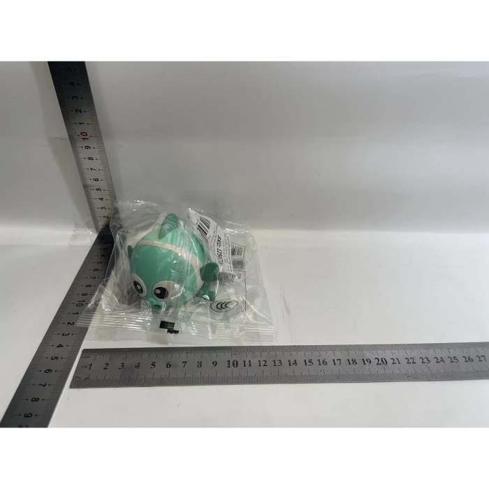 Jucarie mecanica pentru copii , pestisor haios, cu cheita, distractiv, se taraste, se misca, 11 x 9 x 7.5 cm cm, verde [7]