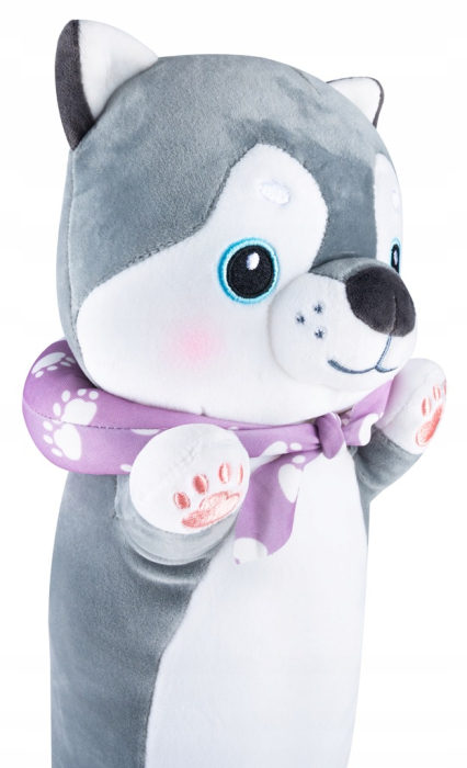 Jucarie pisica plus lunga, tip perna, lavabila, umplutura hipoalergenica, pentru copii si adulti, 70 cm, gri [6]