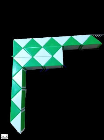 Rigla Rubik, Jucarie Inteligenta care Dezvolta Dexteritatea si Imaginatia Copiilor, 24 Piese, Verde, Original Deals [25]