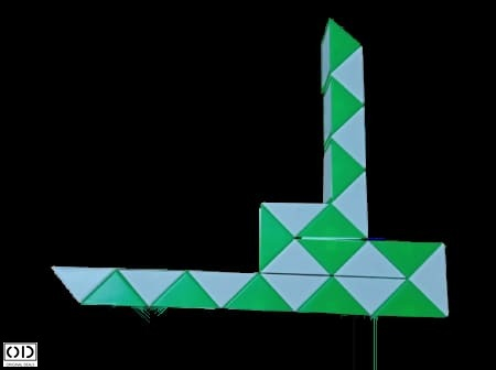 Rigla Rubik, Jucarie Inteligenta care Dezvolta Dexteritatea si Imaginatia Copiilor, 24 Piese, Verde, Original Deals [28]
