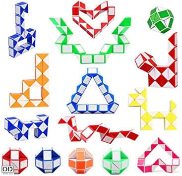 Rigla Rubik, Jucarie Inteligenta care Dezvolta Dexteritatea si Imaginatia Copiilor, 24 Piese, Verde, Original Deals [14]