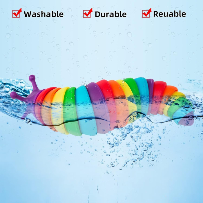 Jucarie Senzoriala Antistres, , Fidget Toys, Omida Curcubeu, 18.6 cm, Functie de Luminat, +3 Ani, Multicolor [6]