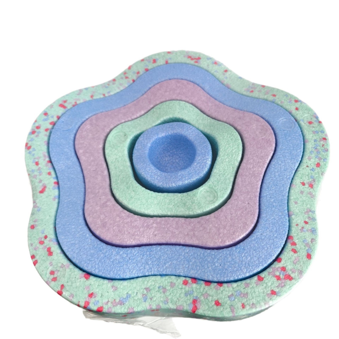 Jucarie Senzoriala de Echilibru, , Tip Stepping Stones, 5 Piese, din Spuma, pentru Miscare, Sarituri, Prindere, Diametru 28 cm, Model 4, Multicolor [3]