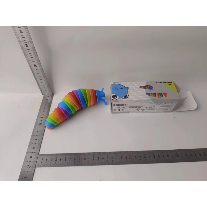 Jucarie senzoriala pentru copii, , melc, cu articulatii si lumini, 19 cm, multicolor [7]