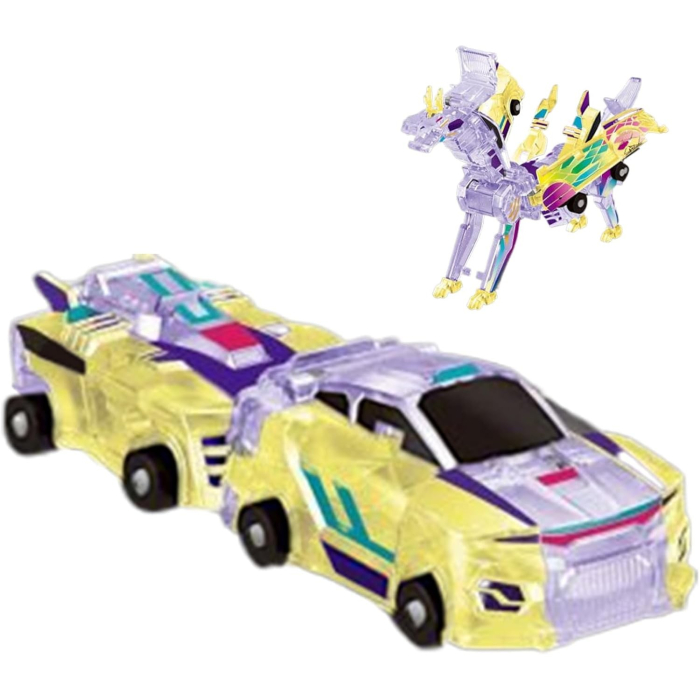 Jucarie Transformabila 2in1, , Crystal Wing Flying Dragon, Masina/Dragon, Atractie Magnetica, Fluorescent, +3 Ani, din ABS, Multicolor [2]