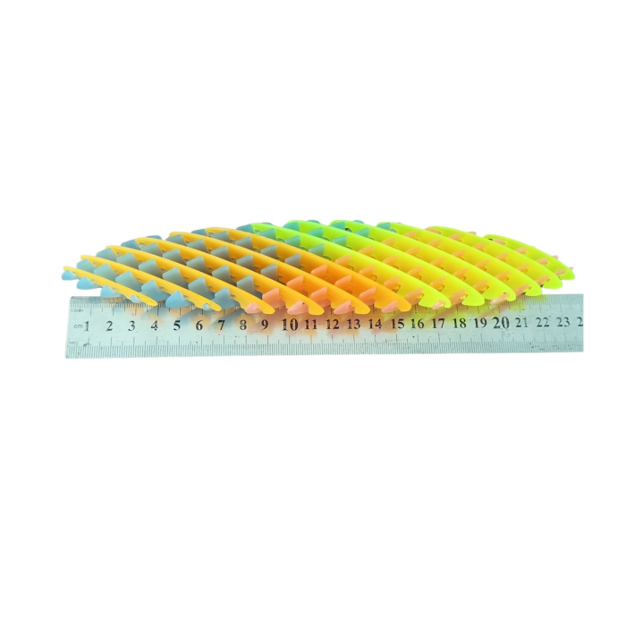Jucarie Worm Fidget de Decompresie, , Anti Stres, Dimensiune Compacta 10 cm, Dimensiune Extinsa 24.5 cm, Multicolor [6]