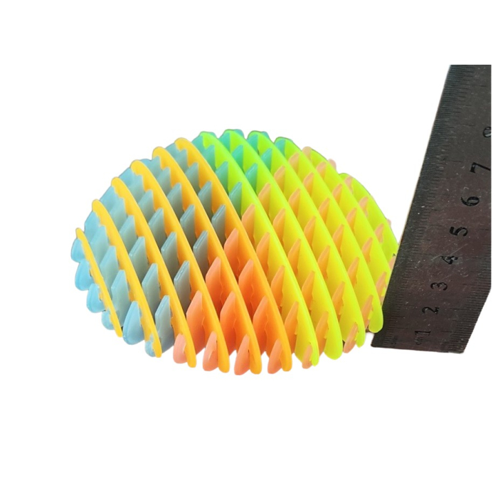 Jucarie Worm Fidget de Decompresie, , Anti Stres, Dimensiune Compacta 10 cm, Dimensiune Extinsa 24.5 cm, Multicolor [2]
